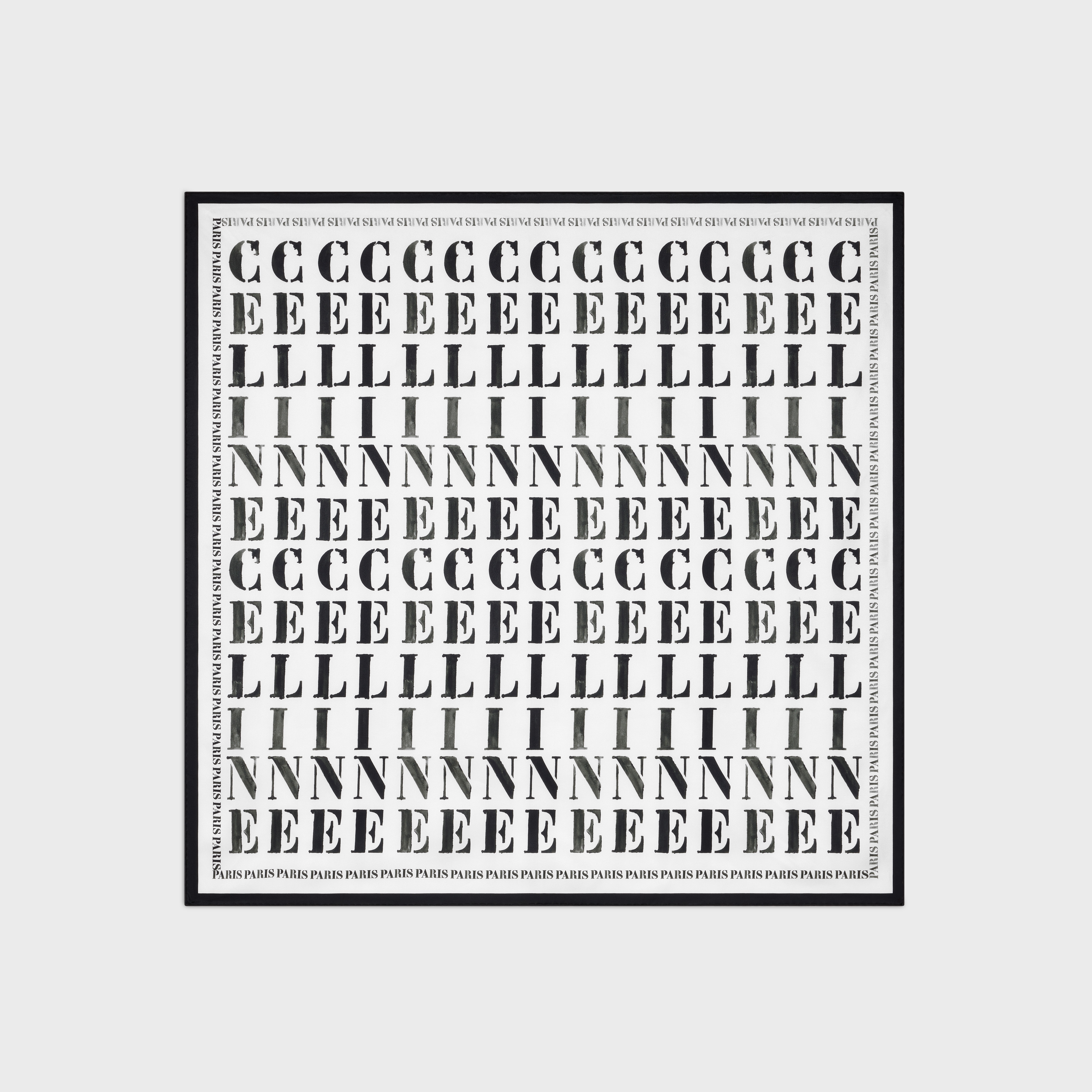 TYPO FOULARD, 90 - OPTIC WHITE/BLACK | CELINE